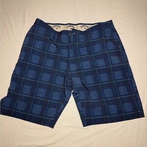 Callaway Gray and Blue Plaid Shorts
